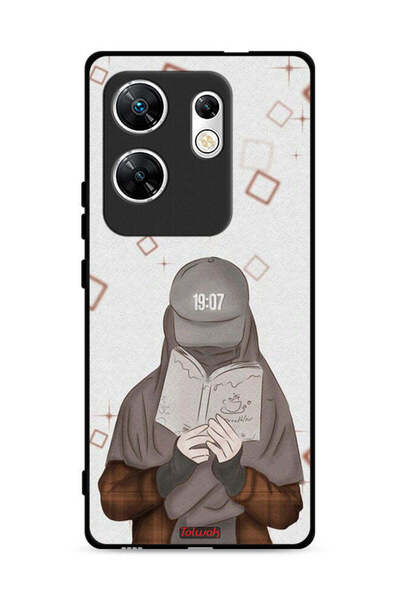 Tolwak غطاء حماية لهاتف Infinix Zero 30 4G بطبعة فتاة تقرأ الفن