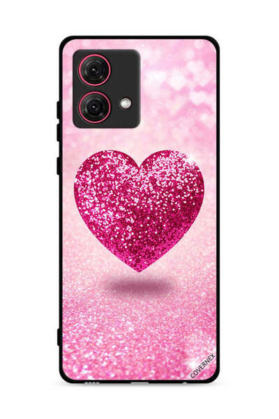 Covernex غطاء حماية لهاتف موتورولا موتو جي 84 5 جي بنقشة قلب لامع