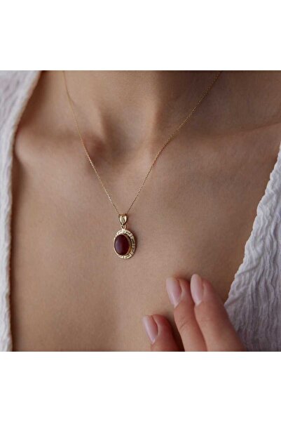 Cherry by Özkonak Akik Taşlı Greek Kolye