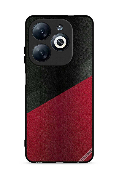 Covernex غطاء حماية جلدي بنقشة جلدي لهاتف Infinix Smart 8 4G