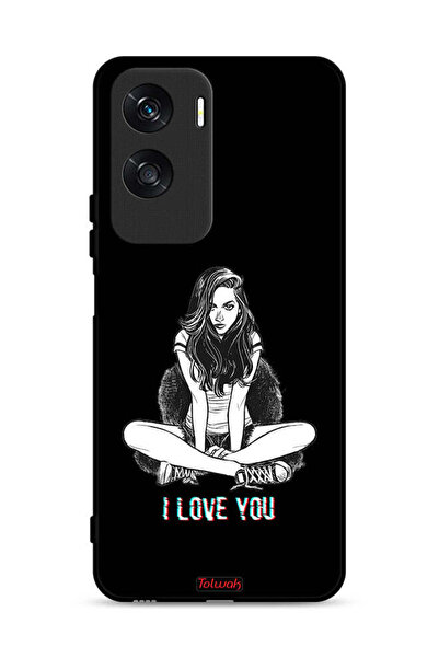 Tolwak غطاء حماية لهاتف Honor X50i 5G برسومات "أحبك"