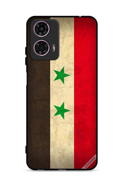 Covernex غطاء حماية لهاتف موتورولا موتو جي 24 4G بعلم سوريا