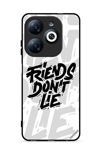 Covernex غطاء حماية لهاتف Infinix Smart 8 4G بتصميم الخط العربي "أصدقاء لا يك...