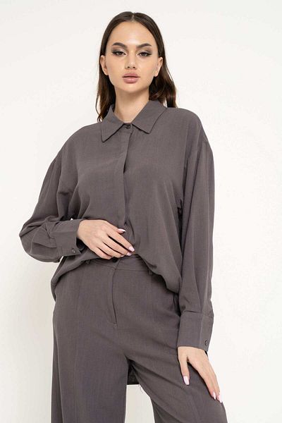 Nichii Women's Long Sleeve Solid Button-Down Shirt with Collar