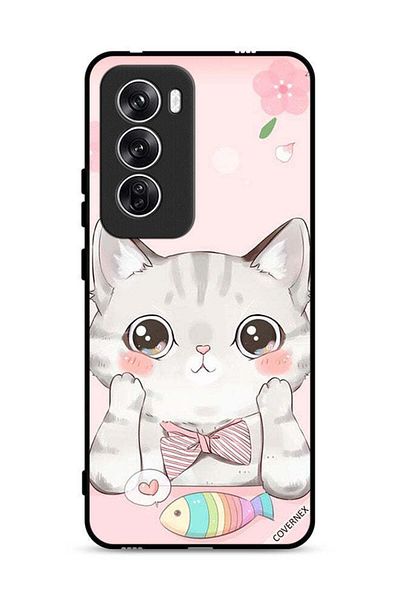 Covernex غطاء حماية لهاتف Oppo Reno12 5G بتصميم سمكة القط