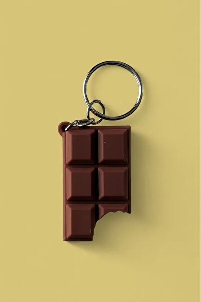 DLC3DDESIGN Breloc cu aspect de ciocolată mușcătură