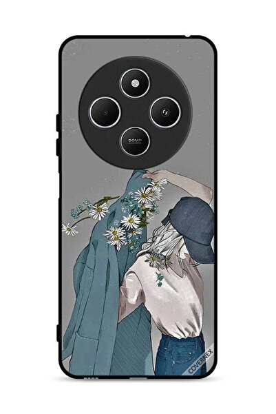 Covernex غطاء حماية لهاتف شاومي ريدمي 14 سي 4G، رسم فتاة ترتدي معطفًا