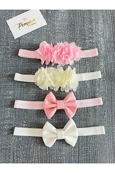 baby girl frida tape, linen bow tape 4-piece set