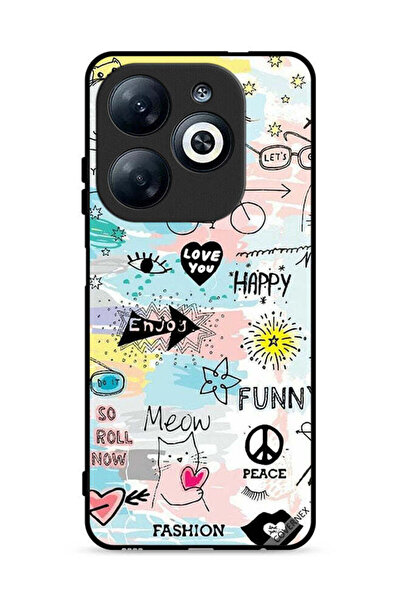 Covernex غطاء حماية لهاتف Infinix Smart 8 4G بتصميم Doodle Meow Enjoy