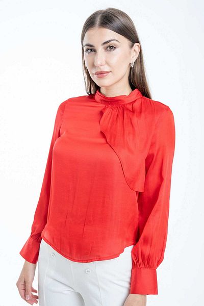 Nichii Women's Semi-Formal Top with Half Neck