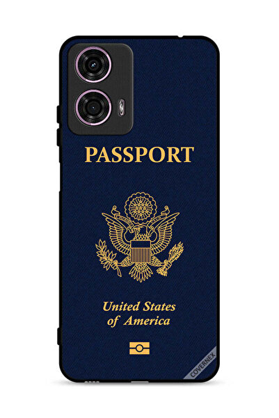 Covernex Motorola Moto G24 4G Protective Case Cover Usa Passport Pattern