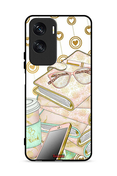 Tolwak غطاء حماية لهاتف Honor X50i 5G بنقشة نظارات على الكتب