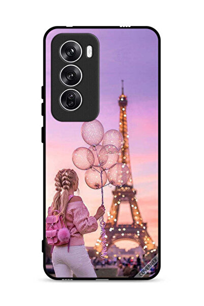 Covernex غطاء حماية لهاتف Oppo Reno12 5G بطبعة فتاة تحمل بالونات