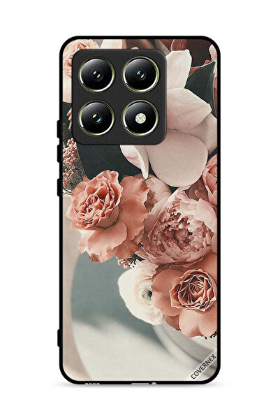 Covernex غطاء حماية لهاتف شاومي 14T 5G بنقشة زهور الخوخ الجميلة