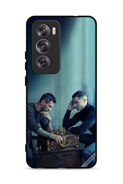 Covernex غطاء حماية لهاتف Oppo Reno12 Pro 5G ميسي ضد رونالدو يلعبان الشطرنج