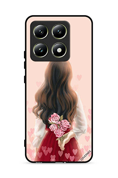 Covernex غطاء حماية لهاتف شاومي 14T 5G، فتاة تخفي الزهور