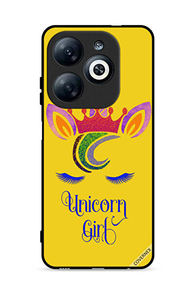 Covernex غطاء حماية لهاتف إنفينيكس سمارت 8 4G برسومات فتاة وحيد القرن