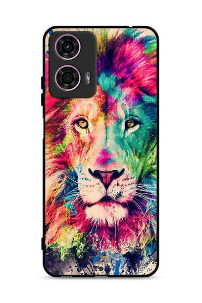 Covernex غطاء حماية لهاتف موتورولا موتو جي 24 4G بطبعة أسد