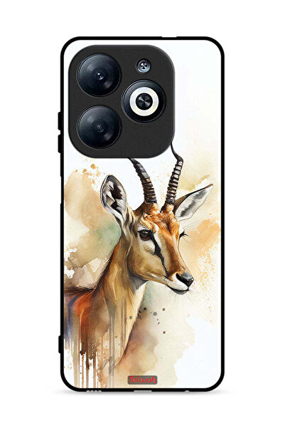 Tolwak غطاء حماية لهاتف Infinix Smart 8 4G بطبعة غزال تجريدية