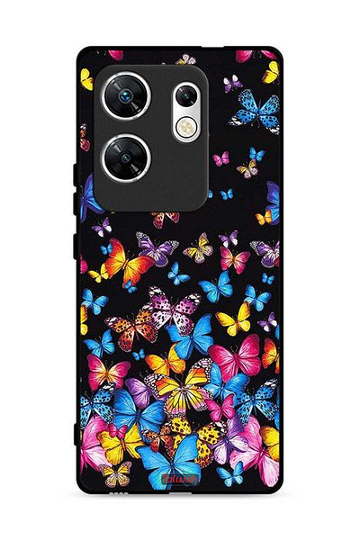 Tolwak غطاء حماية لهاتف Infinix Zero 30 4G بنقشة فراشات ملونة