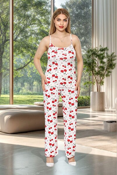 Gündoğan Textile Suspender Nightgown Suit