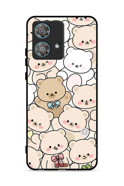 Tolwak غطاء حماية لهاتف موتورولا إيدج 40 نيو 5G بنقشة دببة