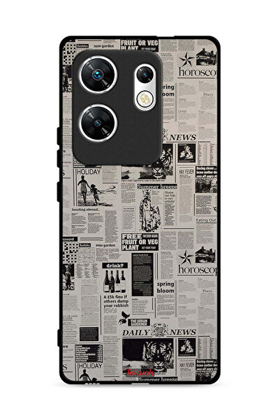 Tolwak غطاء حماية لهاتف Infinix Zero 30 4G بطبعة صحيفة