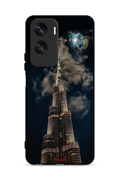 Tolwak غطاء حماية لهاتف Honor X50i 5G برج خليفة في الليل