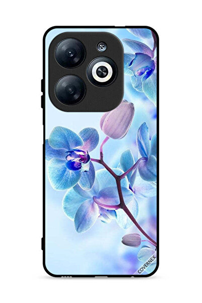 Covernex غطاء حماية لهاتف إنفينيكس سمارت 8 4G بنقشة زهور الأوركيد