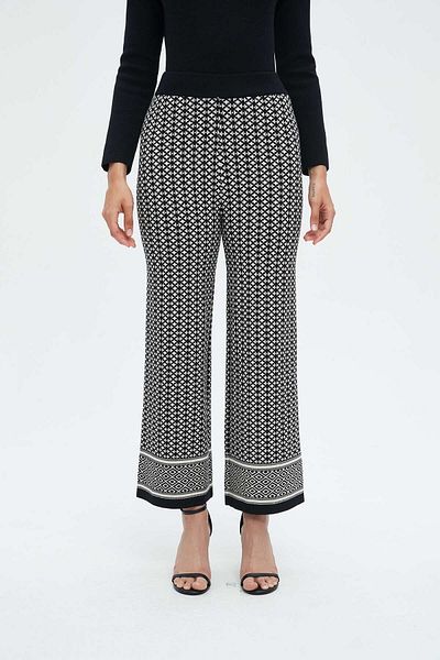 Nichii Women's Long Printed Wide-Leg Pants