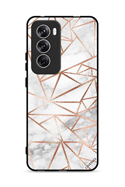 Covernex غطاء حماية لهاتف Oppo Reno12 5G بنمط رخامي وورق جدران