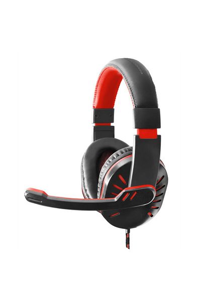 ESPERANZA Căști de gaming Bluetooth Crow, control volum, microfon încorporat, 32 Ohm, negru/roșu