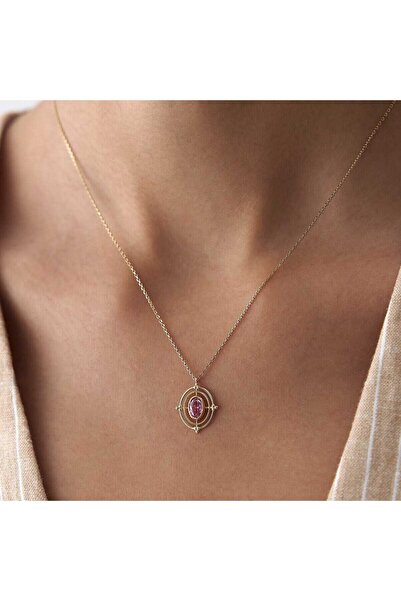 Cherry by Özkonak Pink Compass Kolye