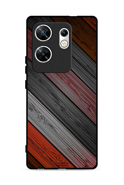 Tolwak غطاء حماية لهاتف Infinix Zero 30 4G بنمط خشبي ملون