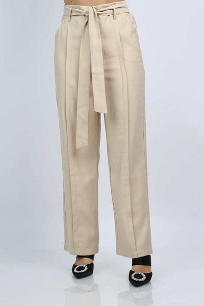 Nichii Women's Classic High-Waisted Pants with Long Ties