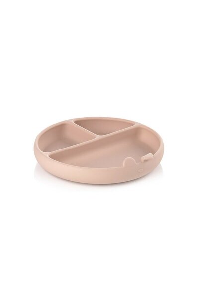 Jane Farfurie BLW, Jane, Din silicon, Cu ventuze, 17 x 17 x 4 cm, BPA Free, Pale