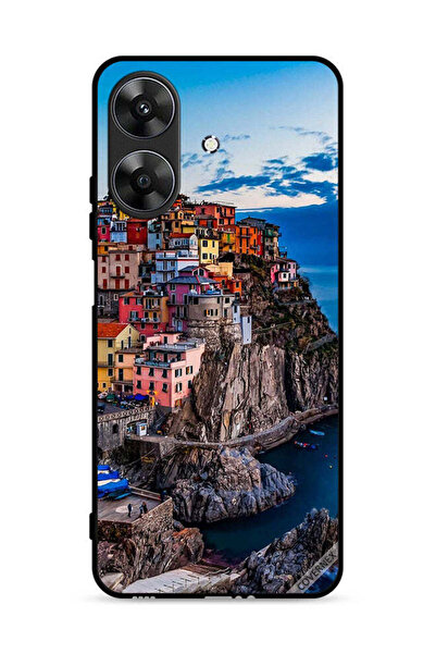 Covernex غطاء حماية لهاتف Realme Note 60 4G بنقشة منازل ملونة على البحر