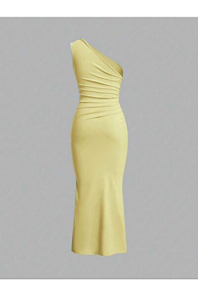 Dressco Netsy - Tek Omuz Beli Büzgü Detaylı Maxi Elbise