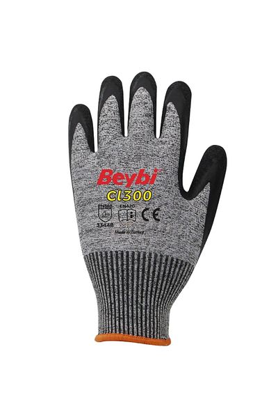 Beybi Cl300 No:9 Latex Coated Cut Resistant Gloves 24 Pairs