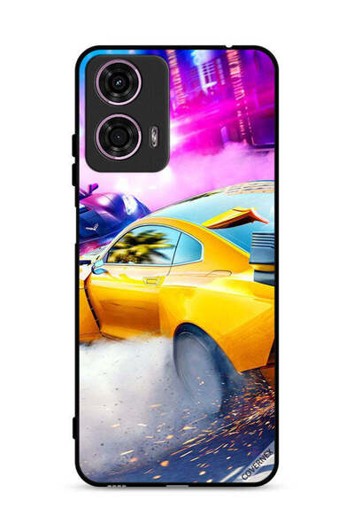 Covernex غطاء حماية لهاتف موتورولا موتو جي 24 4G بتصميم سيارة سباق