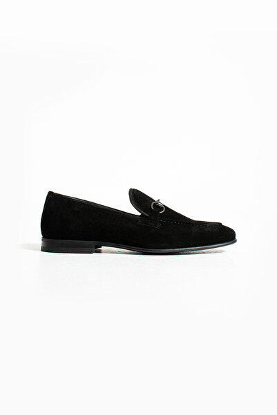 NAZEF Neolit ​​Suede Leather Loafer Shoes with Sole Buckle Detail