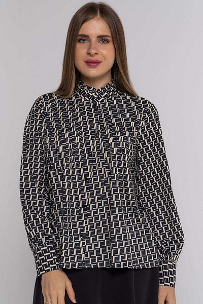 Nichii Women's Long Sleeve Blouse with High Neck Style