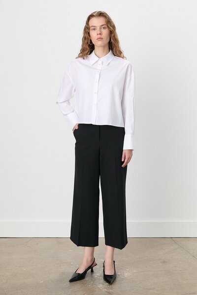 Nihan Bilek Boy Bol Paça Pantolon Siyah