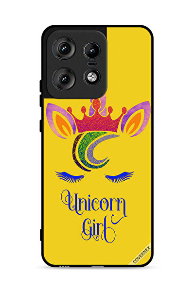 Covernex غطاء حماية لهاتف موتورولا إيدج 50 برو 5G برسومات فتاة وحيد القرن