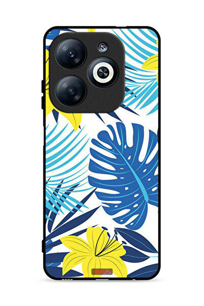 Tolwak غطاء حماية لهاتف إنفينيكس سمارت 8 4G بنقشة ريش وزهور