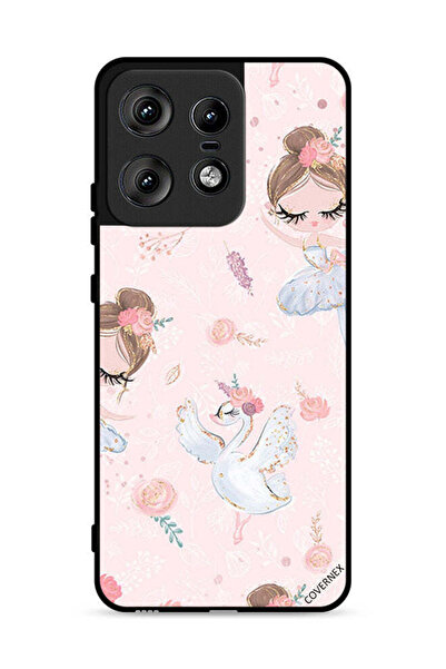 Covernex غطاء حماية لهاتف موتورولا إيدج 50 برو 5G، مزين برسومات فتاة وزهور