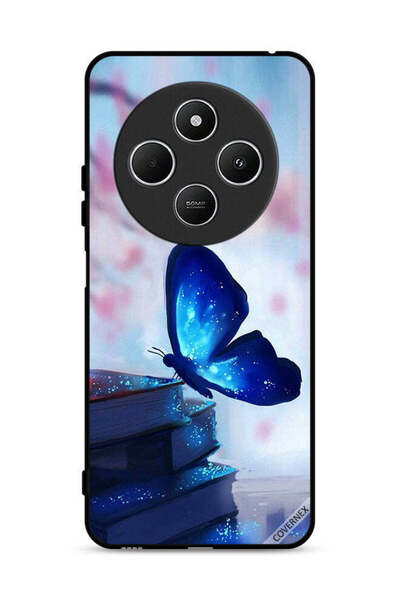 Covernex غطاء حماية لهاتف شاومي ريدمي 14 سي 4G بتصميم فراشة جالسة على كتاب