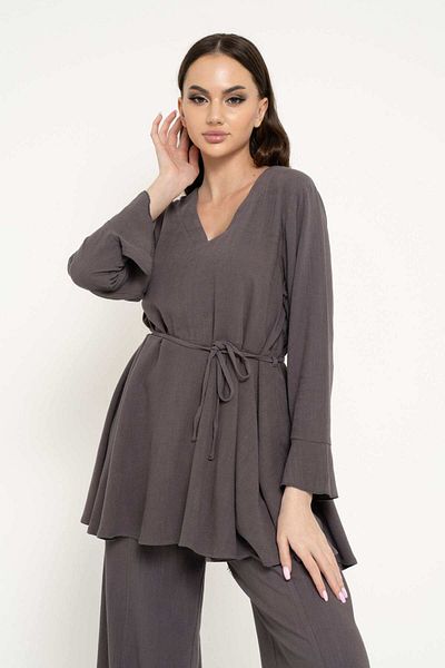 Nichii Women's Long Oversized Long Sleeve Blouse
