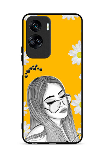 Covernex غطاء حماية لهاتف Honor 90 Lite 5G، نظارات، فن فتاة