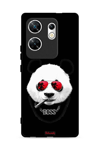 Tolwak غطاء حماية لهاتف Infinix Zero 30 4G بتصميم Boss Panda